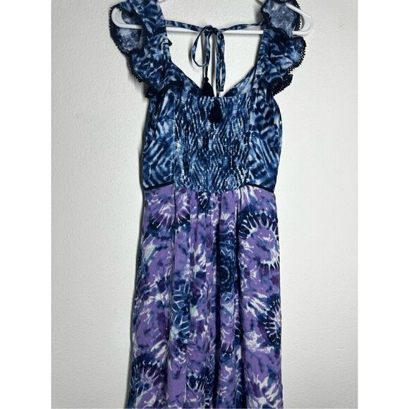 Sofia Jeans by Sofia Vergara Women's Tiered Maxi Dress with Back Tie Neck Sz XS - Picture 8 of 16